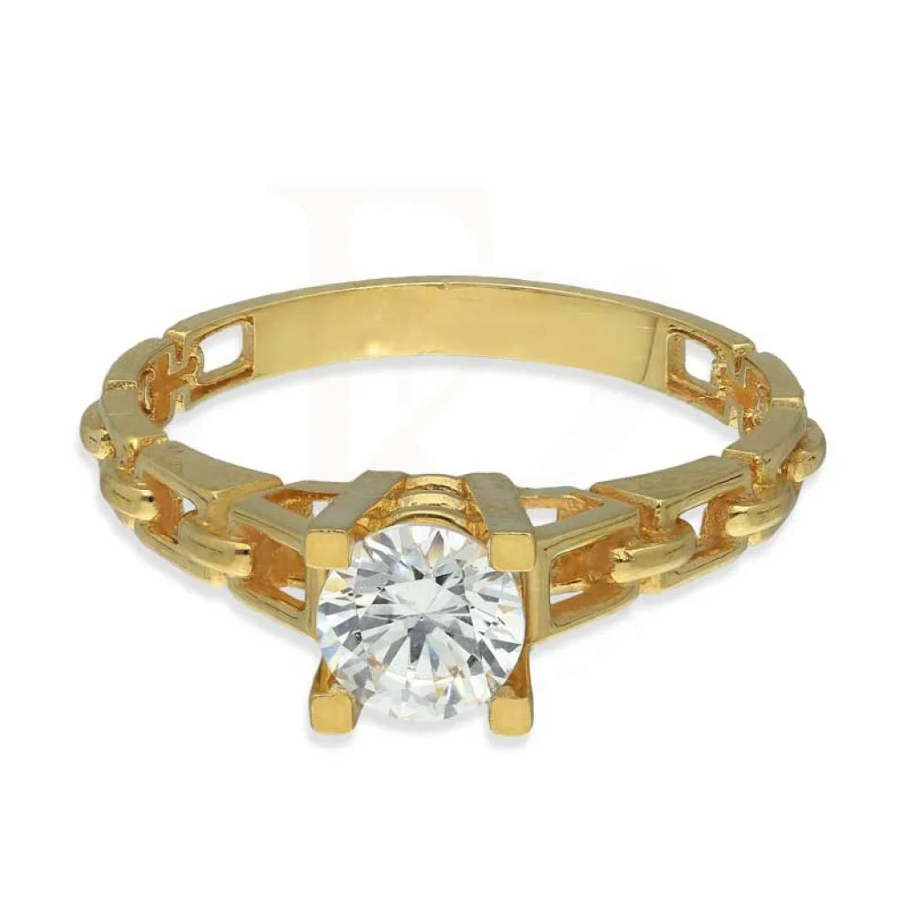 Gold Solitaire Ring 18Kt - Fkjrn18K3097 Rings