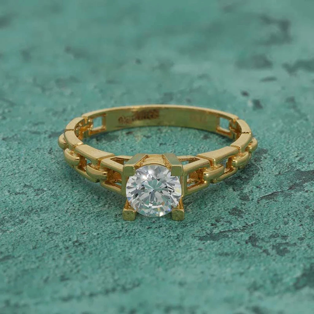 Gold Solitaire Ring 18Kt - Fkjrn18K3097 Rings