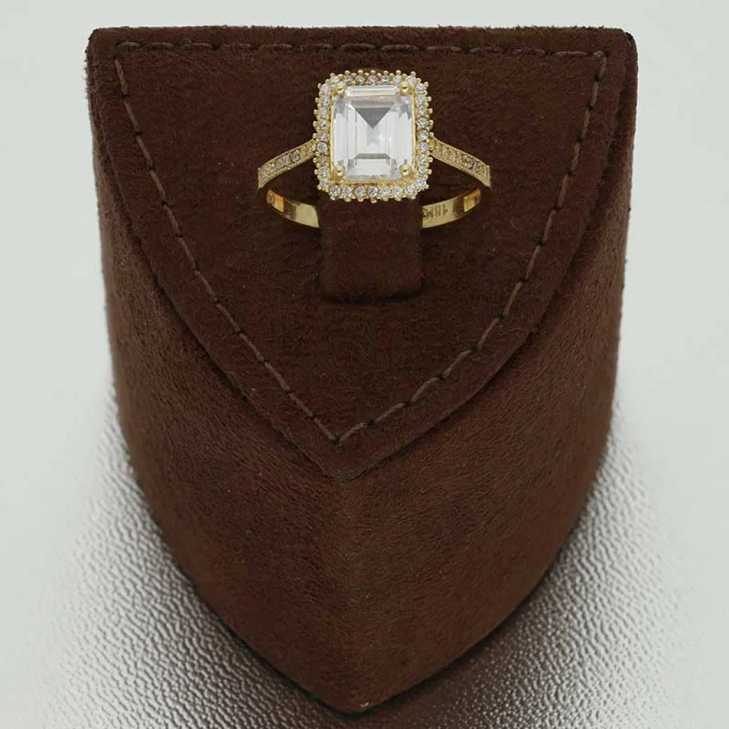 خاتم سوليتير ذهبي عيار 18 قيراطًا - Fkjrn18K3100