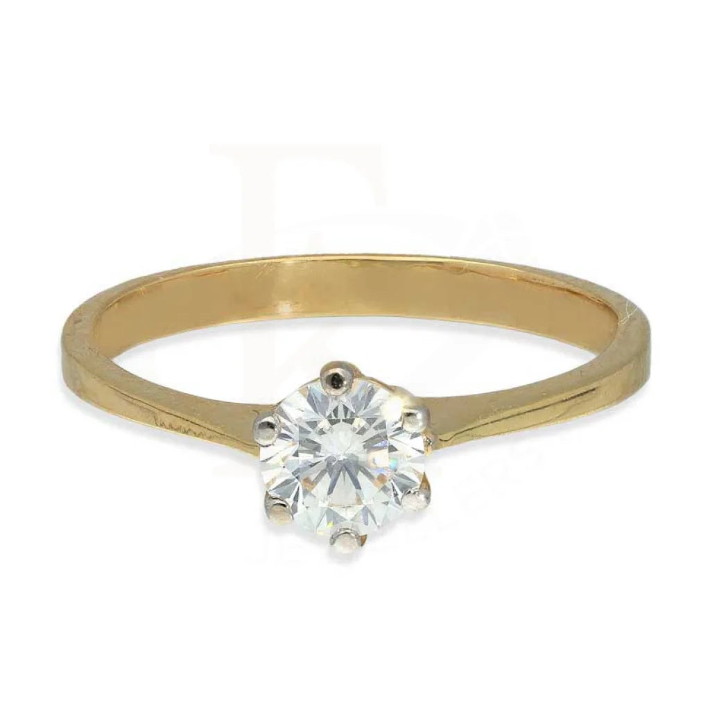 Gold Solitaire Ring 18Kt - Fkjrn18K3107 Rings