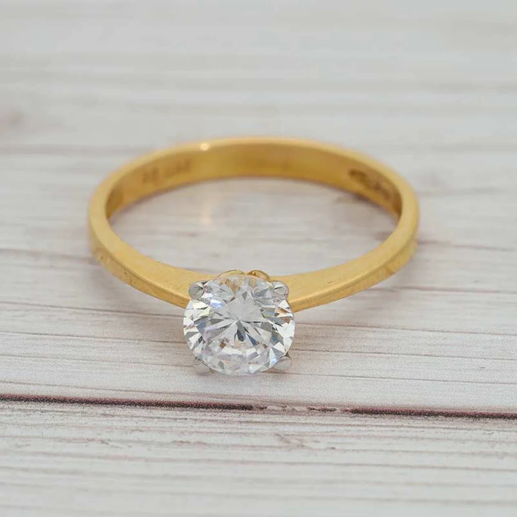 Gold Solitaire Ring 18Kt - Fkjrn18K3112 Rings