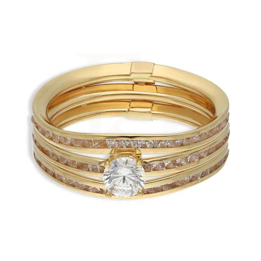 Gold Solitaire Ring 18Kt - Fkjrn18K3794 Rings