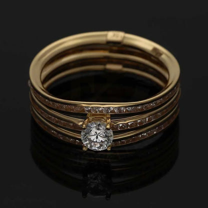 Gold Solitaire Ring 18Kt - Fkjrn18K3794 Rings