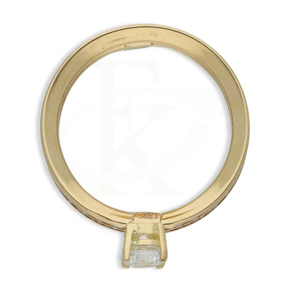 Gold Solitaire Ring 18Kt - Fkjrn18K3795 Rings