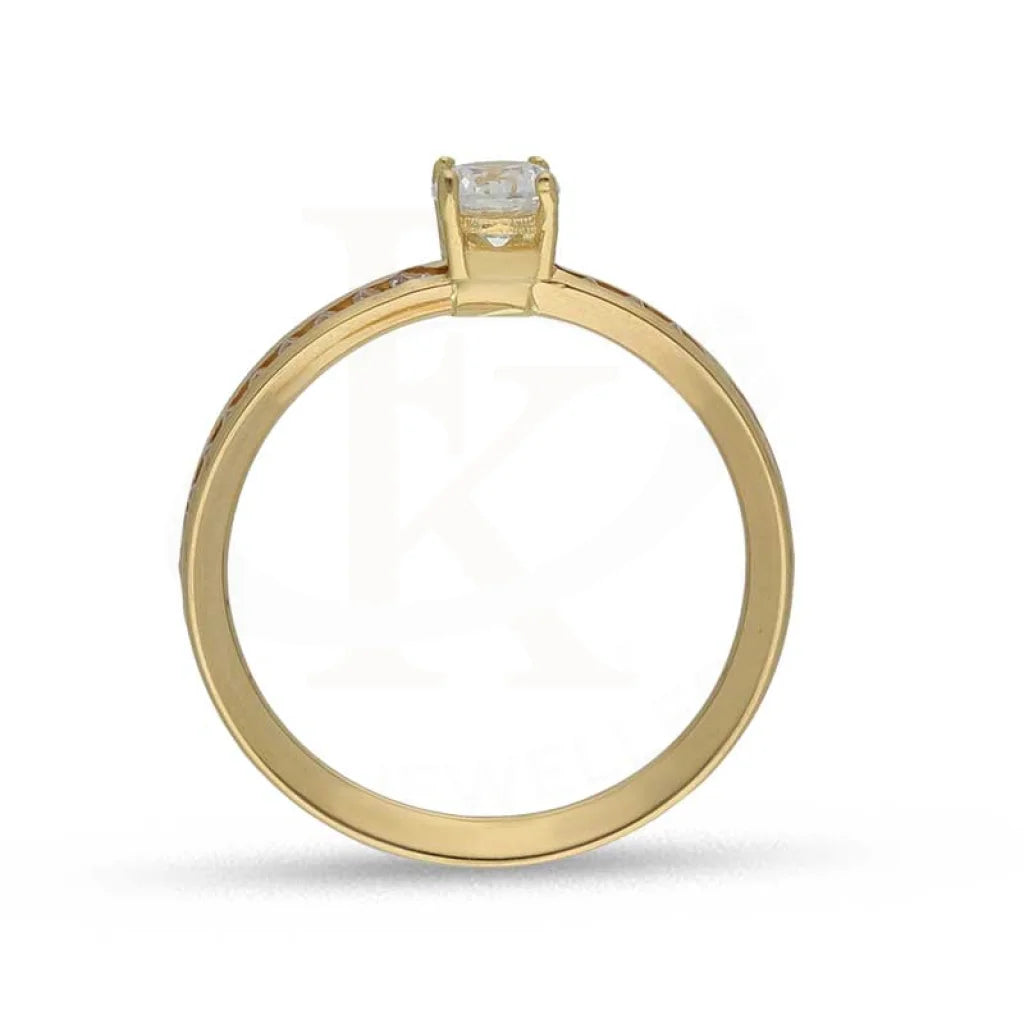 Gold Solitaire Ring 18Kt - Fkjrn18K3796 Rings