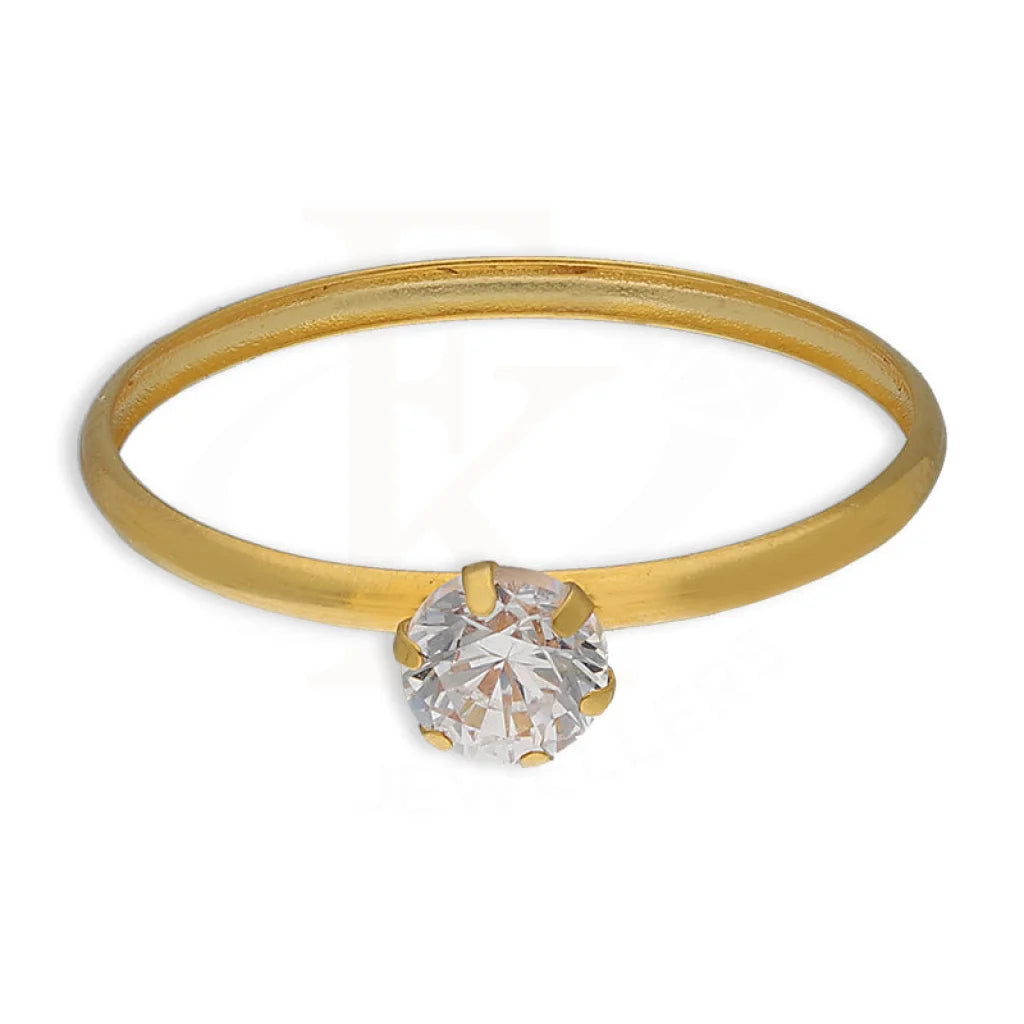 Gold Solitaire Ring 21Kt - Fkjrn21Km5405 Rings