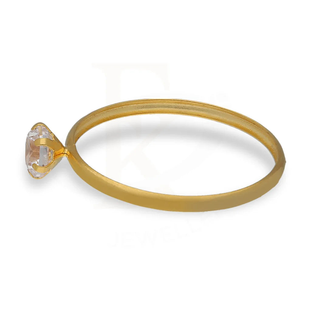 Gold Solitaire Ring 21Kt - Fkjrn21Km5405 Rings