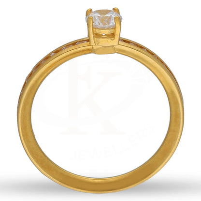 Gold Solitaire Ring 21Kt - Fkjrn21Km5409 Rings