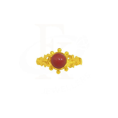 Gold Solitaire Ring 22Kt - Fkjrn1866 Rings