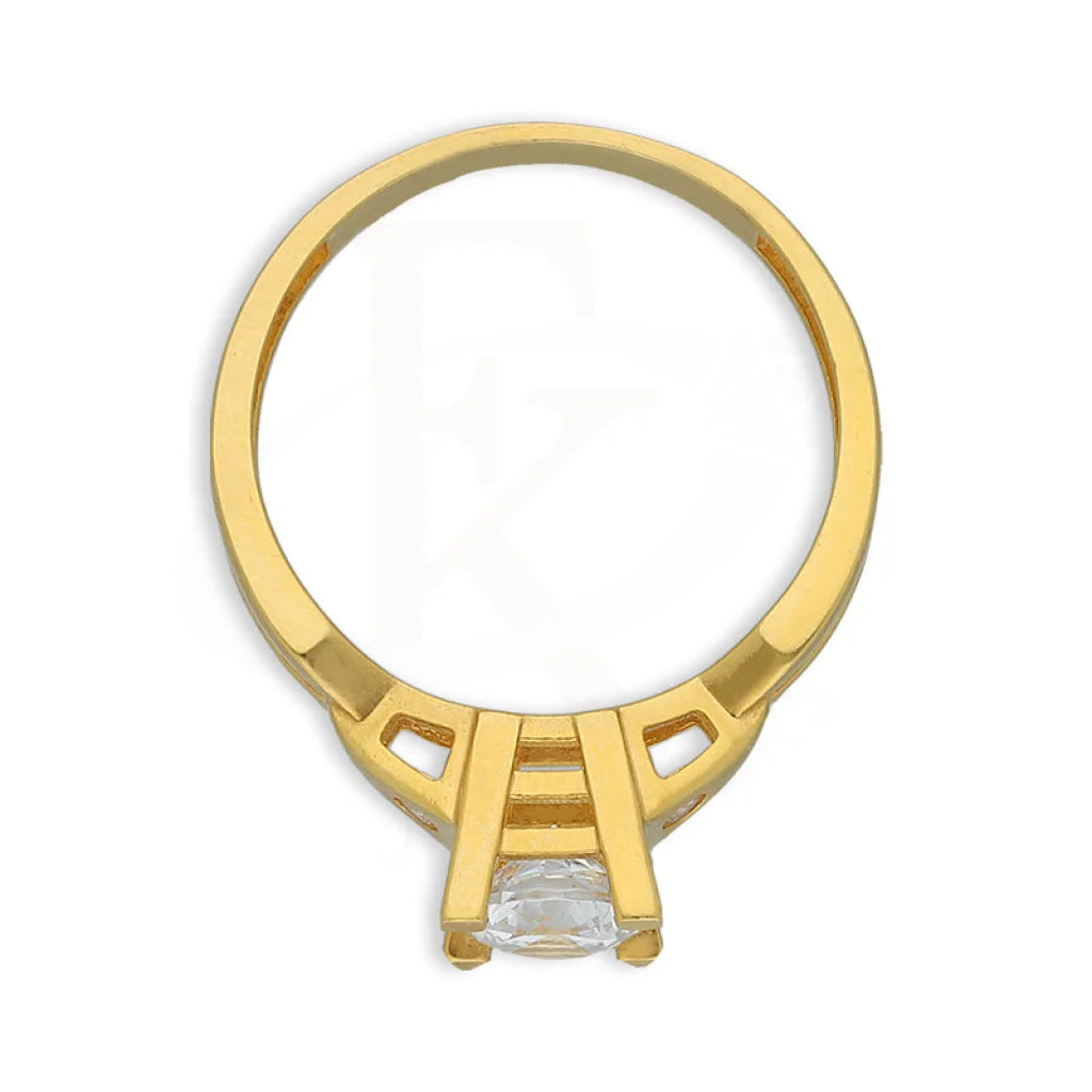 Gold Solitaire Ring 22Kt - Fkjrn22K5045 Rings