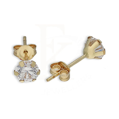 Gold Solitaire Stud Earrings 18Kt - Fkjern18K5563