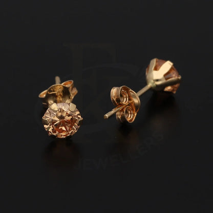 Gold Solitaire Stud Earrings 18Kt - Fkjern18K5565