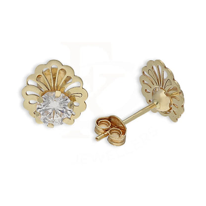 Gold Solitaire Stud Earrings 18Kt - Fkjern18K5570