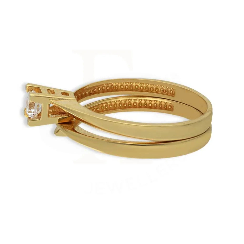 Gold Solitaire Twin Ring 18Kt - Fkjrn18K3854 Rings