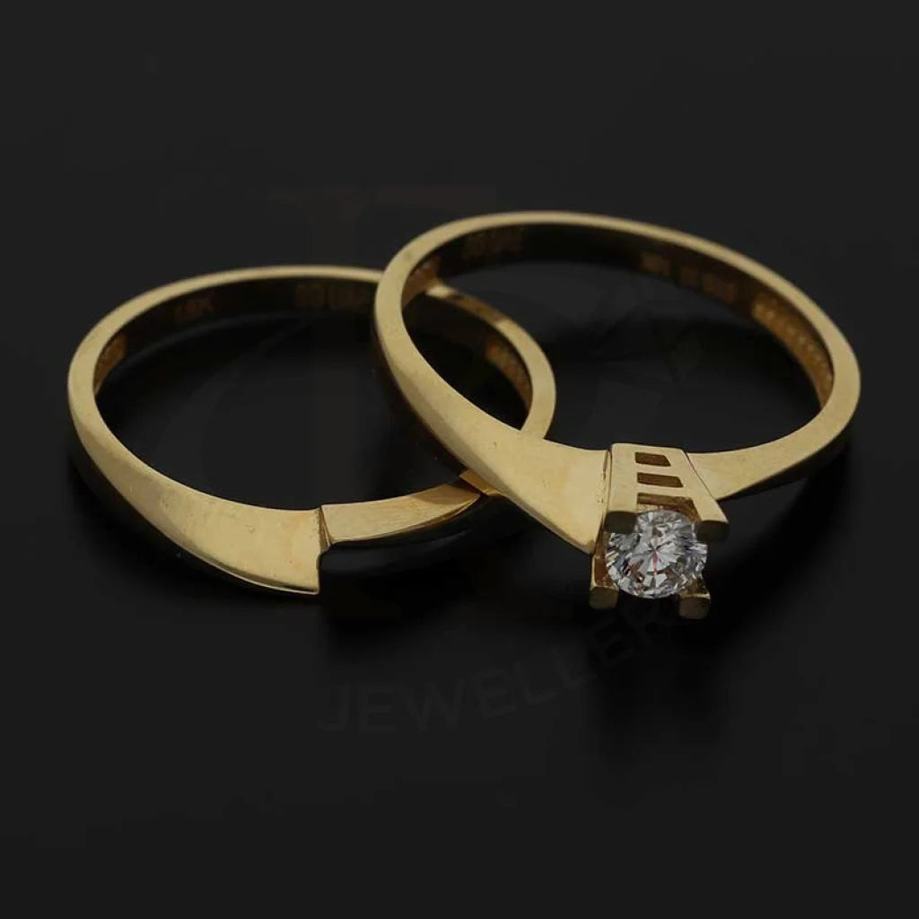 Gold Solitaire Twin Ring 18Kt - Fkjrn18K3854 Rings