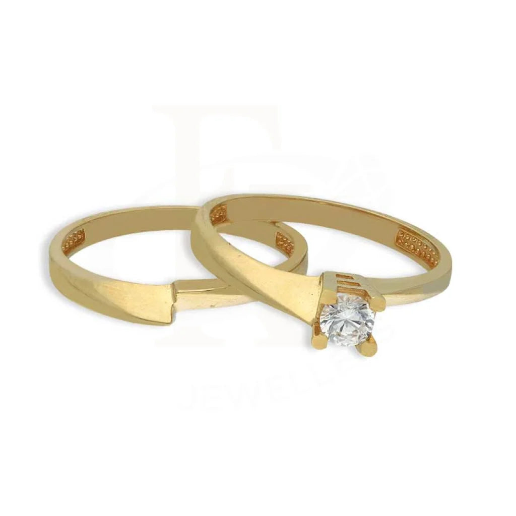 Gold Solitaire Twin Ring 18Kt - Fkjrn18K3854 Rings