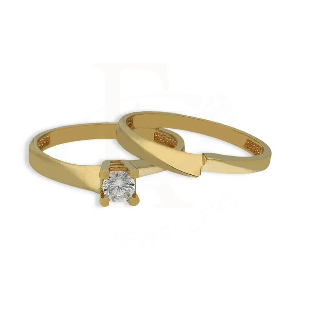 Gold Solitaire Twin Ring 18Kt - Fkjrn18K3854 Rings