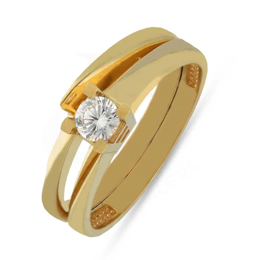 Gold Solitaire Twin Ring 18Kt - Fkjrn18K3854 Rings