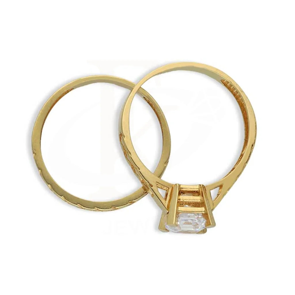 Gold Solitaire Twin Ring 18Kt - Fkjrn18K3855 Rings