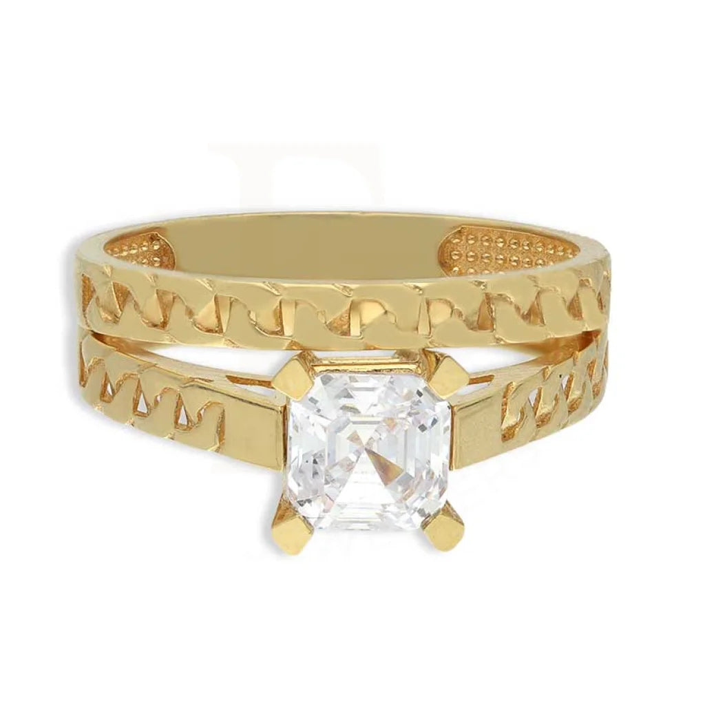 Gold Solitaire Twin Ring 18Kt - Fkjrn18K3855 Rings