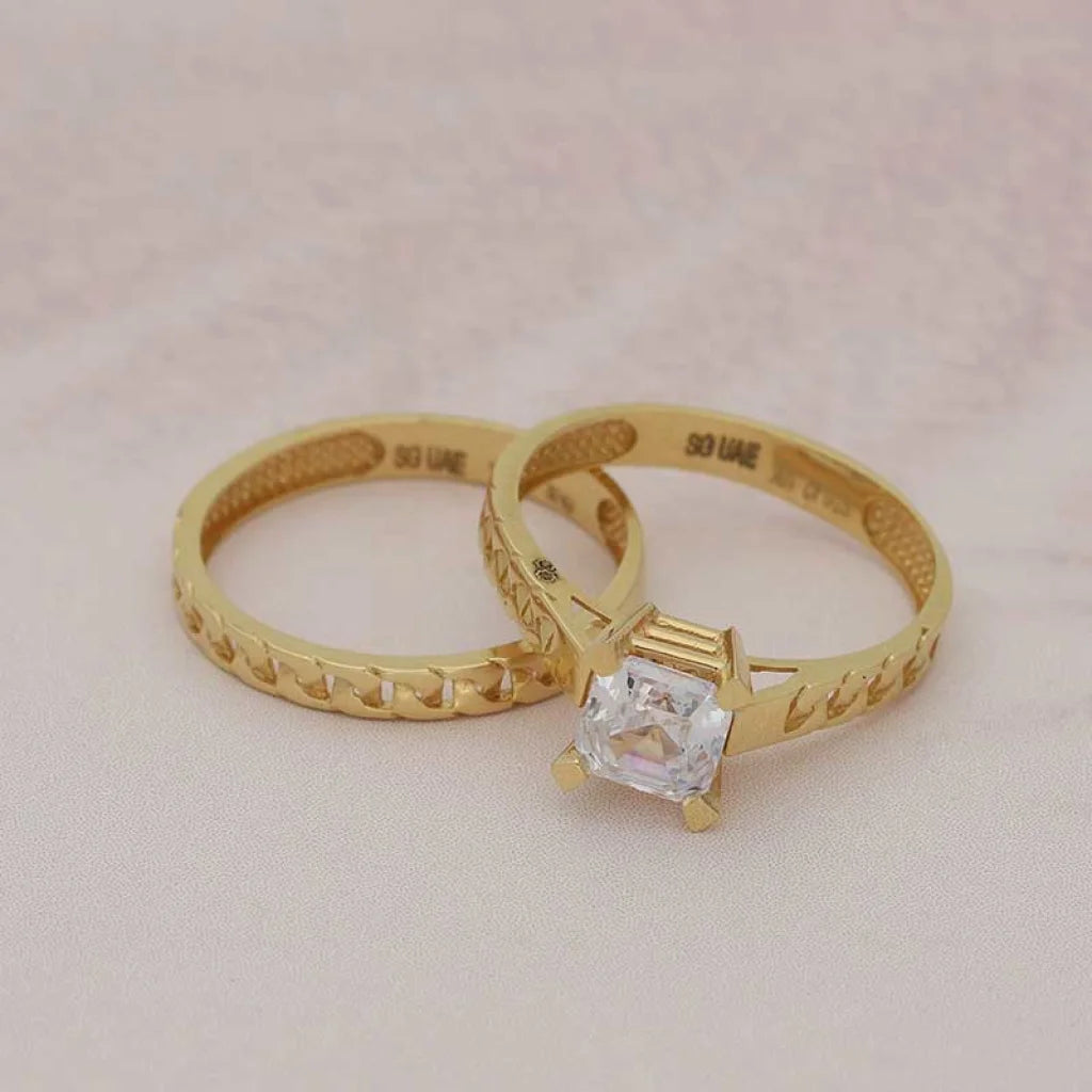 Gold Solitaire Twin Ring 18Kt - Fkjrn18K3855 Rings