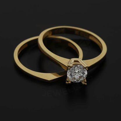 Gold Solitaire Twin Ring 18Kt - Fkjrn18K3856 Rings