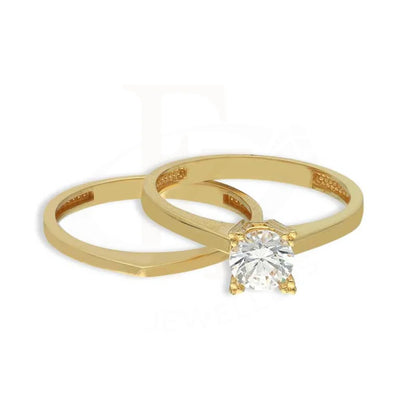 Gold Solitaire Twin Ring 18Kt - Fkjrn18K3856 Rings