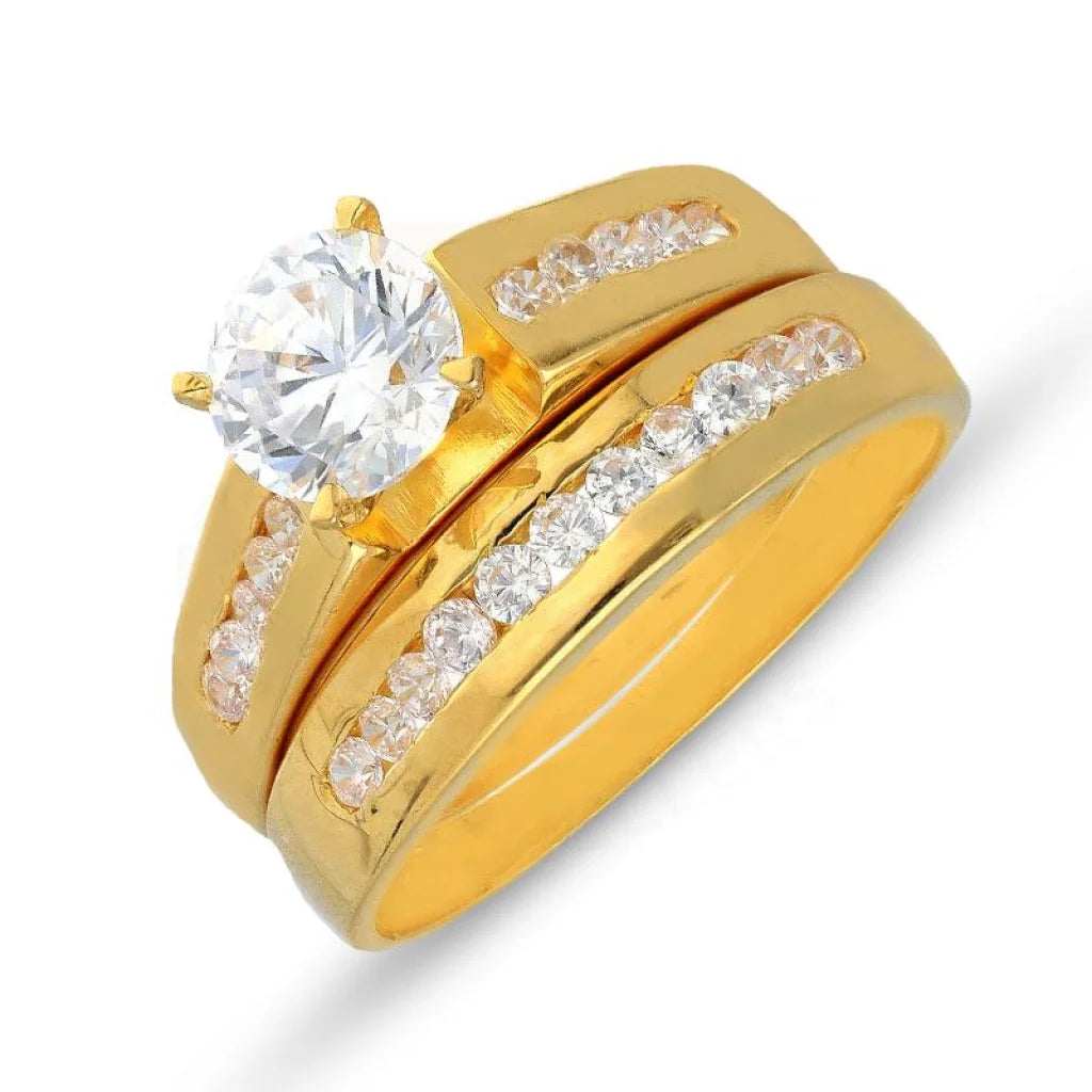 Gold Solitaire Twins Ring 18Kt - Fkjrn18K3048 Rings