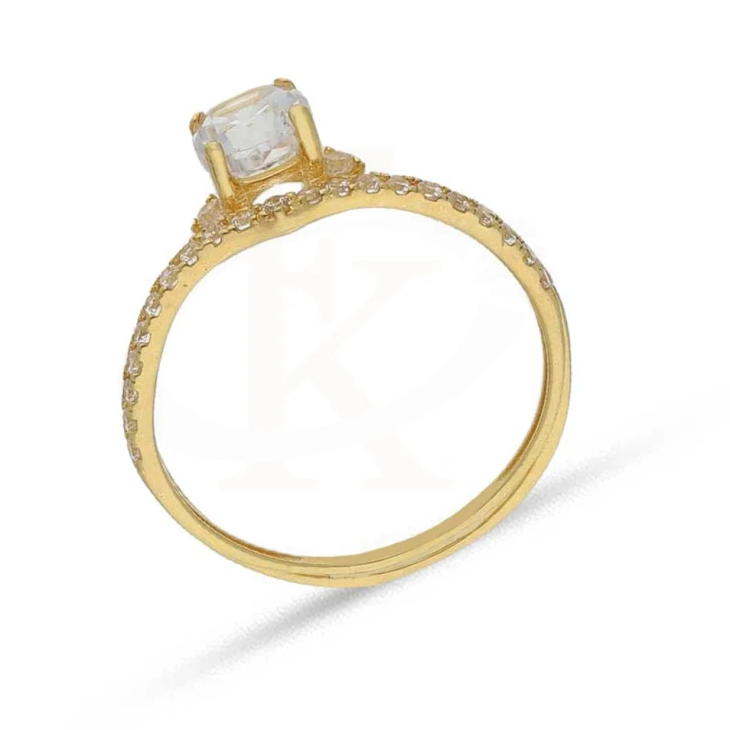 Gold Solitaire Twins Ring 18Kt - Fkjrn18K3786 Rings