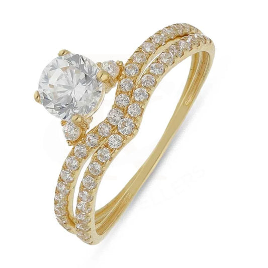 Gold Solitaire Twins Ring 18Kt - Fkjrn18K3786 Rings