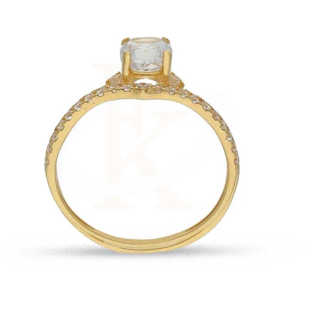 Gold Solitaire Twins Ring 18Kt - Fkjrn18K3786 Rings