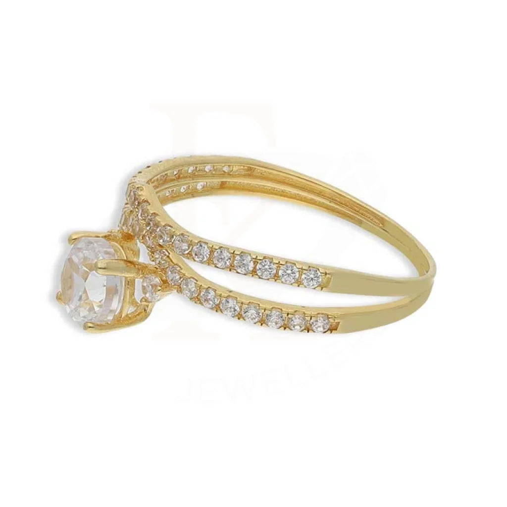 Gold Solitaire Twins Ring 18Kt - Fkjrn18K3786 Rings