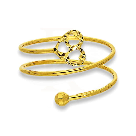 Gold Spiral Ring With Heart In 18Kt - Fkjrn18K2174 Rings