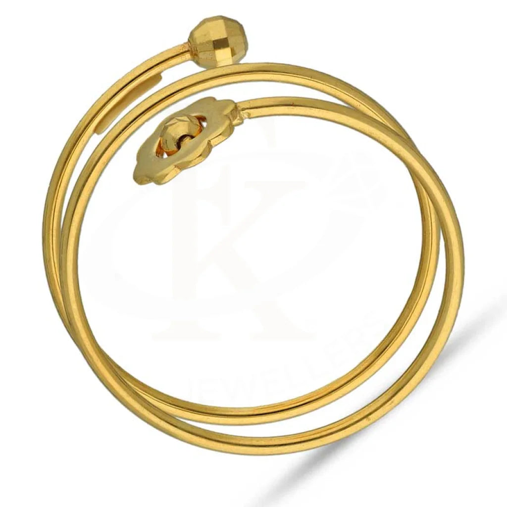 Gold Spiral With Flower Ring 18Kt - Fkjrn18K3419 Rings