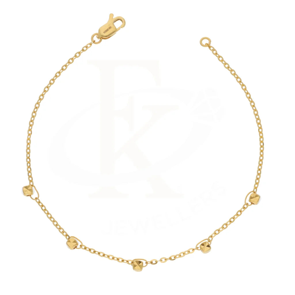 Gold Square Bead Station Bracelet - Fkjbrl21Km8632 Bracelets