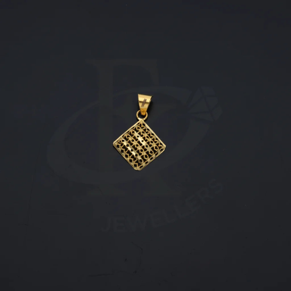 Gold Square Pendant 21Kt - Fkjpnd21Km8218 Pendants