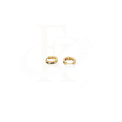 Gold Stackable Huggie Hoop Earrings 21Kt - Fkjern21Km7965