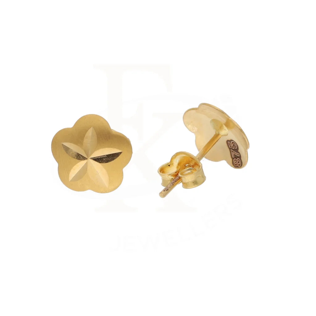 Gold Star Design Stud Earrings 21Kt - Fkjern21Km8481