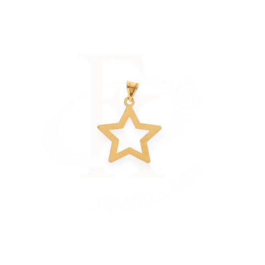 Gold Star Shaped Pendant 21Kt - Fkjpnd21K7549 Pendants