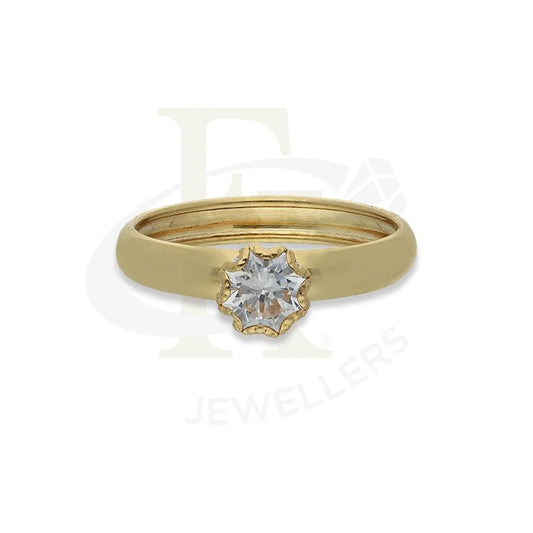 Gold Star Solitaire Ring In 18Kt - Fkjrn18K2657 Rings