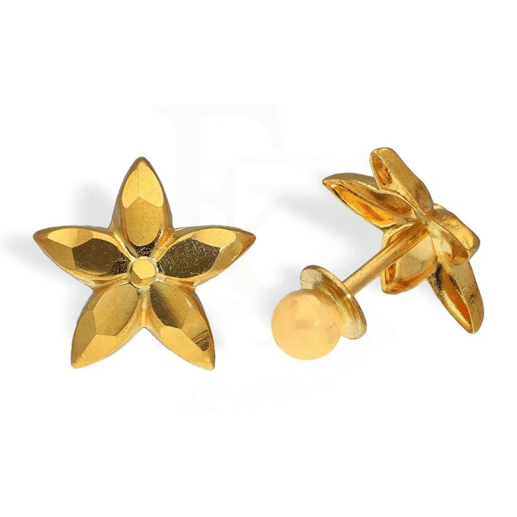 Gold Star Stud Earrings 22Kt - Fkjern22K2591