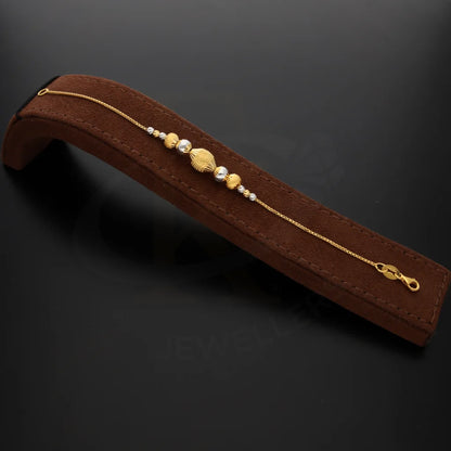 Gold Stone Studded Bracelet 21Kt - Fkjbrl21Km8149 Bracelets