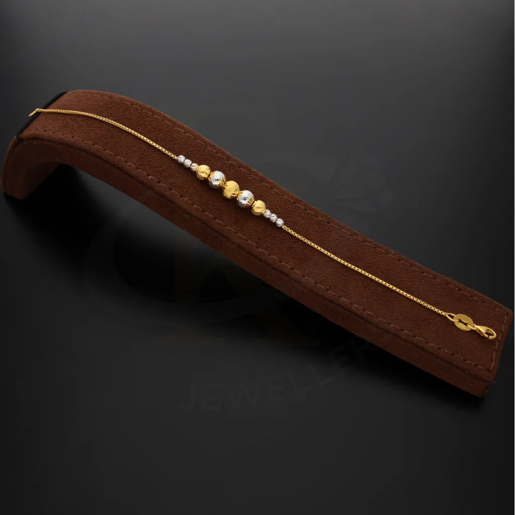 Gold Stone Studded Bracelet 21Kt - Fkjbrl21Km8151 Bracelets