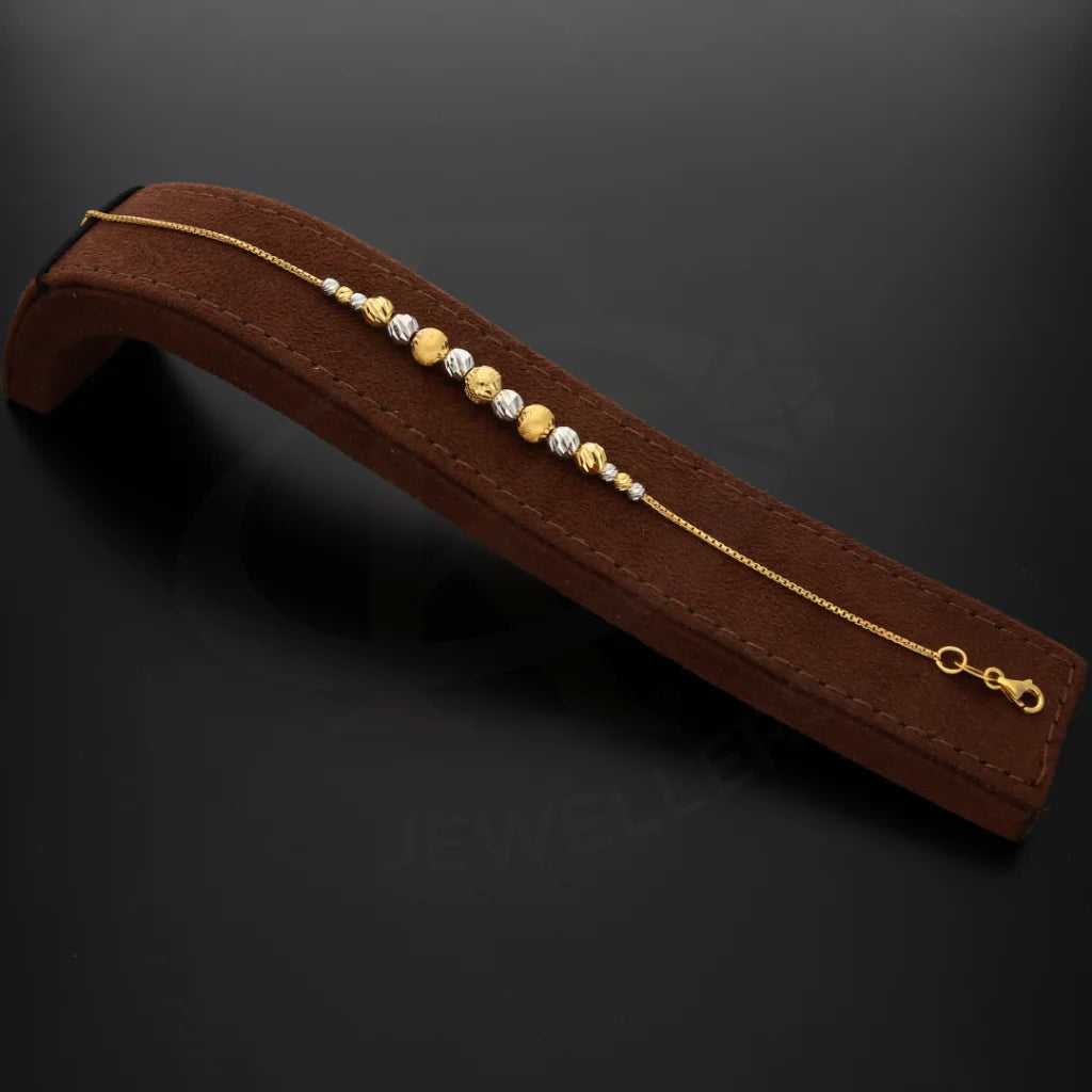 Gold Stone Studded Bracelet 21Kt - Fkjbrl21Km8153 Bracelets