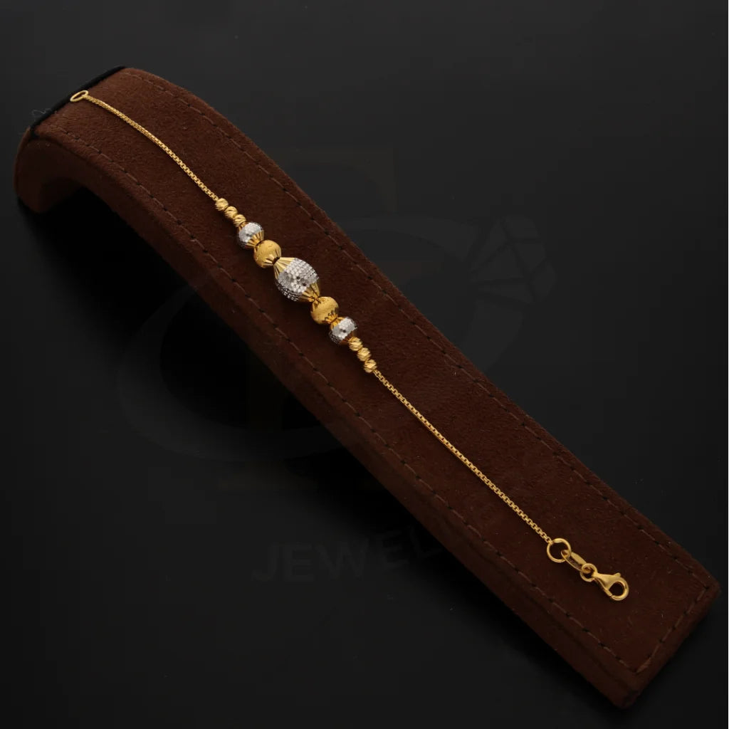 Gold Stone Studded Bracelet 21Kt - Fkjbrl21Km8693 Bracelets