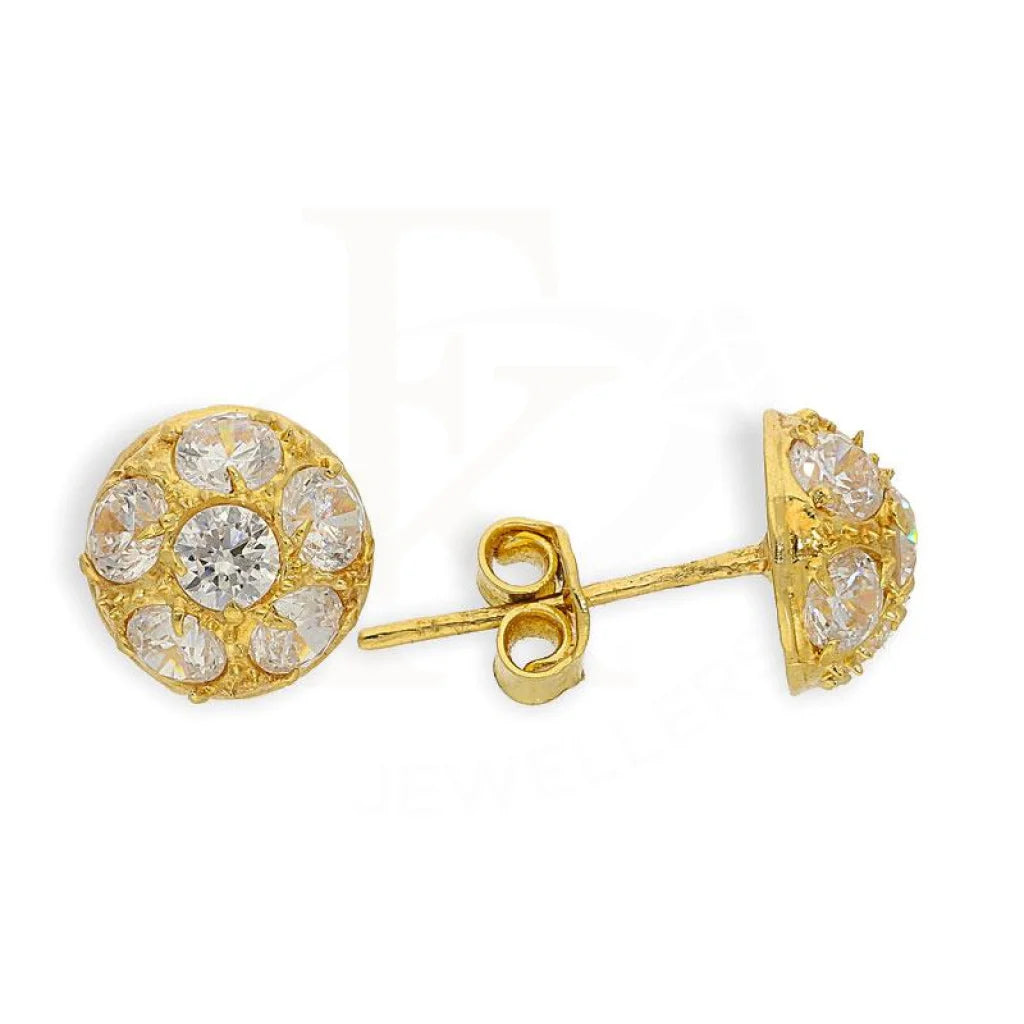 Gold Stud Earrings 18Kt - Fkjern1518