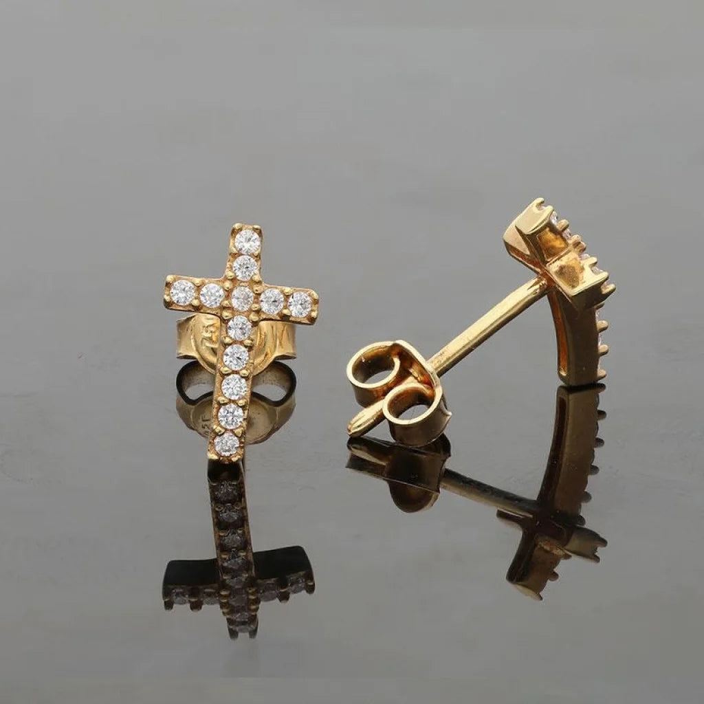 Gold Stud Earrings 18Kt - Fkjern1519