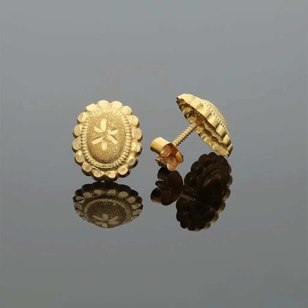 Gold Stud Earrings 18Kt - Fkjern18K2251