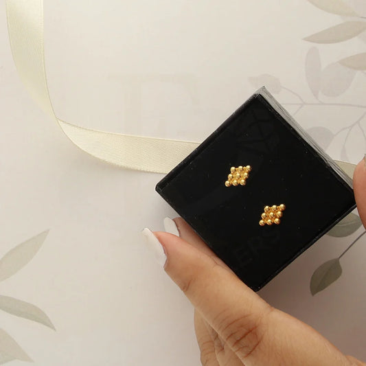 Gold Stud Earrings 21Kt - Fkjern21Km5005