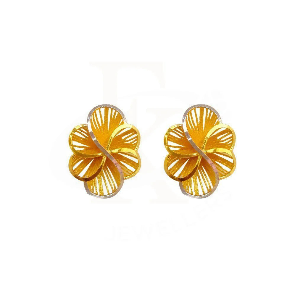 Gold Stud Earrings 22Kt - Fkjern1724